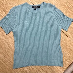 Kasper Ribbed Knit Top Sz XL